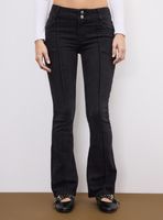 Jeans Flare Dos Botones Tiro Bajo