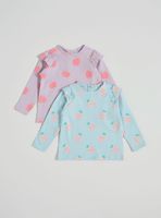 Polera Bipack Estampada Con Vuelos