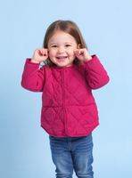 Parka Roja con Broches al Tono