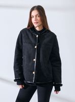 Chaqueta Agamuzada con Forro de Sherpa