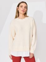 Sweater con Detalle de Blusa Inferior