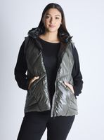 Parka Quilt Sin Mangas Capucha Curvy