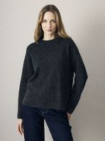 Sweater Tweed con Lana Cuello Redondo
