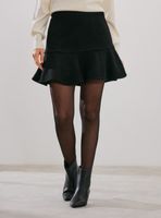 Falda Corta con Vuelo Tweed