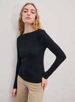 Polera Cuello Bote Acanalada