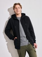 Polerón con Gorro y Cierre Lavado