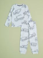 Pijama Largo Full Estampado de Camión