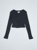 Polera con Fruncido y Moño en el Centro