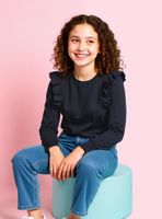 Polera con Vuelos Algodón Niña