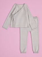 Conjunto Polera y Pantalón Tejido Rayado