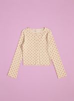 Polera Full Print con Botones Decorativos