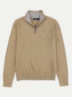 Sweater Logo Bordado Casual Cierre Medio