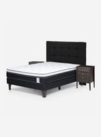 Cama Europea New Style 6 2 Plazas + Set de Muebles Issey Grafito