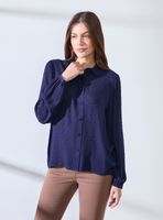 Blusa Textura de Lunares con Vuelo en Cuello