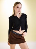 Polera Botones Frontales Vuelo en Hombro