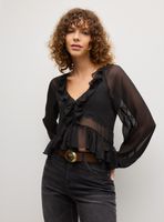 Blusa Transparencia con Vuelos