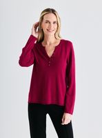 Sweater Crochet en Puño y Basta con Botones Metálicos