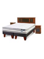 Cama Europea Innova 2 Plazas Box Base Dividida + Set Muebles Lorraine
