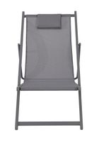 Reposera con Almohada Gris