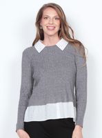 Sweater Manga Larga Escote Redondo con Blusa
