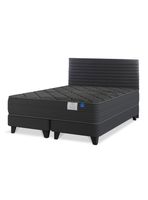 Cama Europea King Black Base Dividida Respaldo