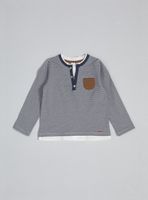 Polera Rayas y 3 Botones Niño