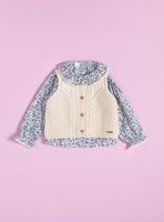 Chaleco sin Manga con Blusa Falsa Estampada