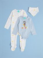 Conjunto 3 Piezas de Osito, Body y Babero a Juego