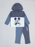 Conjunto Polerón Block Color con Capucha y Cierre Mickey