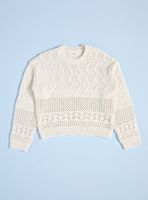 Sweater Punto Fantasía con Calado Niña