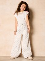 Pantalón Wide Leg Full Print Niña