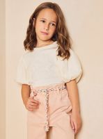 Polera Manga Globo Broderie