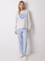 Pijama Largo Algodón Corazones