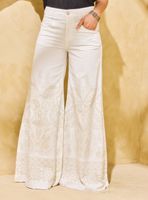 Jeans Wide Leg Estampado Abajo