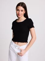 Polera Lisa Cuello Redondo Rib