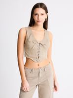 Peto Lace Up sin Mangas