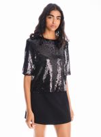 Polera Manga Corta Lentejuelas