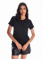 Polera Manga Corta Aplicación Joyas