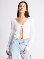 Chaleco con Nudo Detalle Lentejuelas