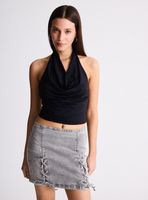 Polera Halter Cuello Drapeado