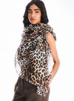 Pañuelo Estampado Borde Desflecado