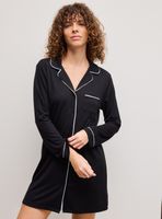 Camisa de Dormir Camisero Piping en Contraste