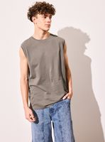 Polera Sin Mangas con Teñido Natural con Té