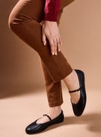 Ballerina Flat con Hebilla Metálica Mujer