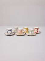 Set 6 Tazas Café + Platillo
