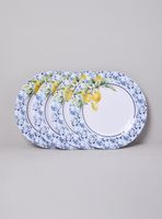 Set de 4 Platos Melamina Limones 28 cm