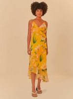 Vestido Floral con Vuelos Midi