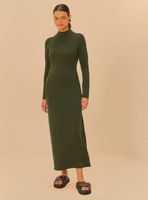 Vestido Manga Larga con Espalda Asimétrica