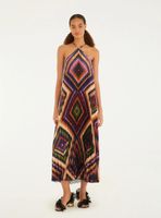 Vestido Midi Plisado Colores