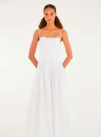 Vestido Midi con Detalle Panal